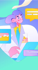 Medical characters fighting the epidemic flat vector concept operation hand drawn illustration
