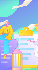 Medical characters fighting the epidemic flat vector concept operation hand drawn illustration
