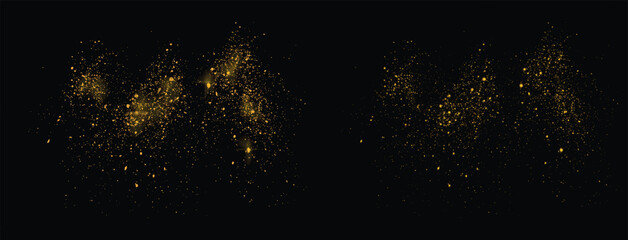Abstract vector confetti luxury gold glitter element. Vector glitter gold luxury stardust background