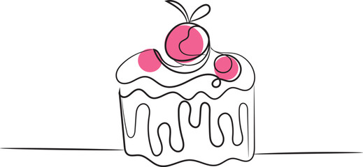 A drawing of a cupcake with a picture of a cupcake on it
