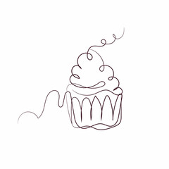 cupcake with cream