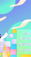 Medical characters fighting the epidemic flat vector concept operation hand drawn illustration
