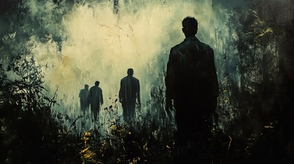 Mysterious Figures in a Dark Forest: A Journey into the Unknown
