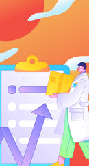 Medical characters fighting the epidemic flat vector concept operation hand drawn illustration
