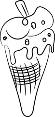 Hand drawn ice cream