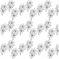 Vector cute pattern in small colorful flowers dark background seamless floral pattern