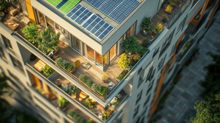 Eco-Friendly Urban Living: Rooftop Gardens and Solar Power