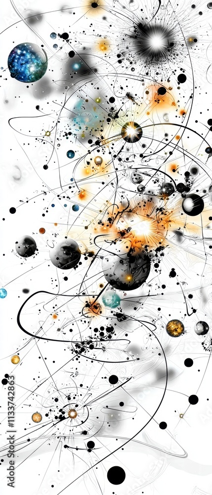 Poster cosmic abstract exploding nebula