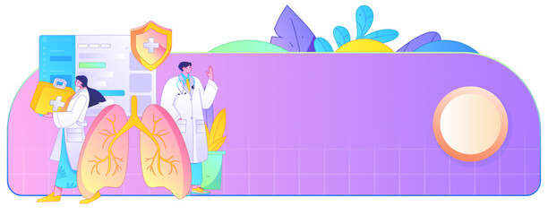 Medical characters fighting the epidemic flat vector concept operation hand drawn illustration
