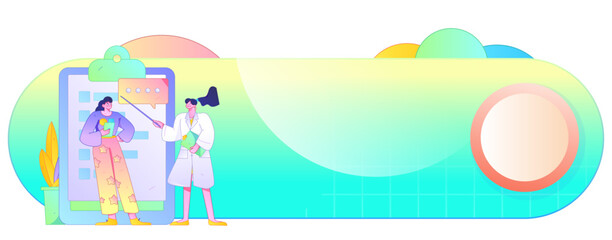 Medical characters fighting the epidemic flat vector concept operation hand drawn illustration
