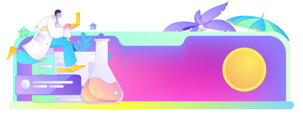 Medical characters fighting the epidemic flat vector concept operation hand drawn illustration
