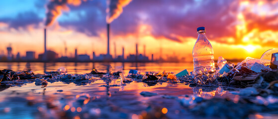 Various recycling and waste disposal activities and green space, loving the world, a green world for a friendly environment