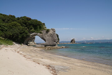 Naklejka premium 北浜の洞門