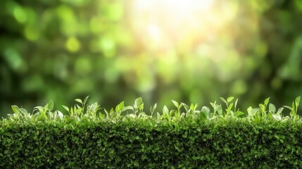 Lush Green Spring Plants Nature Background Greenery