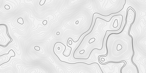Abstract topographic white and grey wave line topo map contour modern design white background. Wavy topography geography design map, texture, line, adventure, mountain, sport vector illustration.