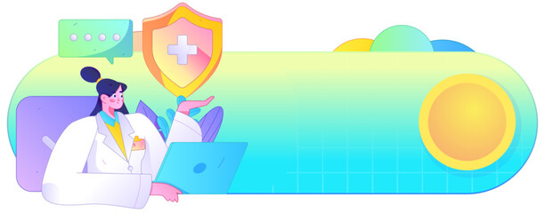 Medical characters fighting the epidemic flat vector concept operation hand drawn illustration
