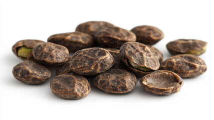 Pistachio nuts in their shells, showcasing rich brown color and unique texture, perfect for snacking or culinary use. Enjoy delightful crunch and flavor!