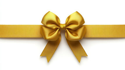 Fototapeta premium shiny golden gift bow with textured ribbon loops, perfect for celebrations and special occasions. This elegant bow adds touch of luxury to any gift