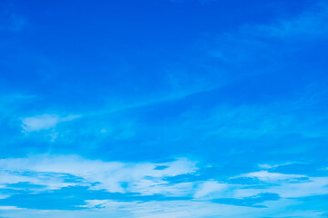 Panorama of cloud clear sky background for summer vacation concept at ocean and summer sea water with sunlight of beautiful cloudy	