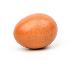 Single one perfect chicken egg isolated on white background