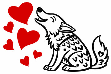 Celebrate love and creativity with this exquisite vector line art of Valentine Passion Petals in white. Perfect for romantic-themed designs, Valentine's Day projects, and elegant floral decor. 