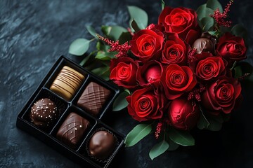 A Box of Chocolates and Roses.