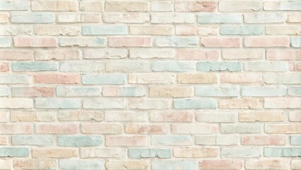 Obraz premium Pastel Brick Wall Texture A Seamless Background for Design Projects