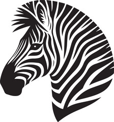 Zebra Head Logo icon silhouette vector art
