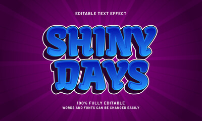 shiny days editable text effects with a child and joy theme