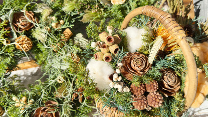 ドライフラワーリース