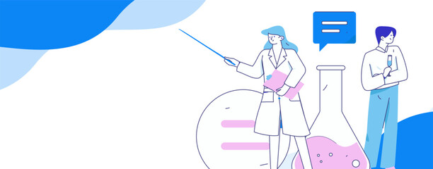 Doctor examines patient flat vector concept operation hand drawn illustration
