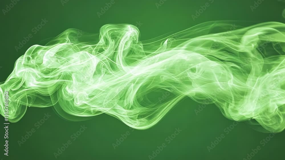Poster bright intermingling trails of smoke creating a mesmerizing pattern. green screen chromakey