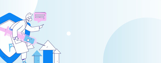 Doctor examines patient flat vector concept operation hand drawn illustration
