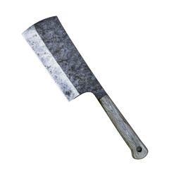 Vintage Cleaver Isolated on PNG Transparent Background