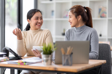 Business Documents, Auditor two businesswomen checking searching document legal prepare paperwork or report for analysis TAX time,accountant Documents data contract partner deal in workplace office