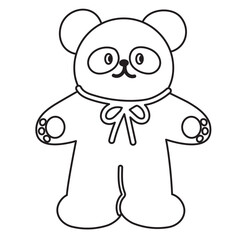 Panda outline for kid colouring book, art, painting, animal shape, tattoo, zoo, souvenir shop, cartoon character, comic, mascot, standee, colouring page, amusement park, greeting card, family trip	
