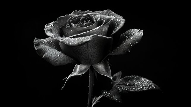 Black Rose: Monochrome Floral Photography
