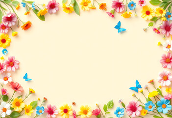 Vibrant Floral Background Mockup for Commercial Use