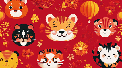 Fototapeta premium chinese new year pattern 