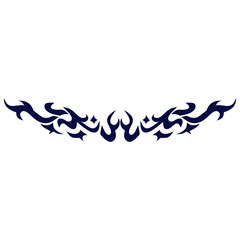 Neo Tribal Tattoo Border Element. Vector Illustration on White Background