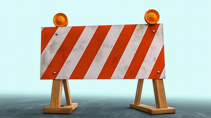 A prohibited barrier with a clear warning sign in place. Safety, restriction, risk management, no access, protective measures, construction, construction site, engineering,AI