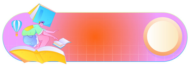 Character reading quietly vector concept operation hand drawn illustration
