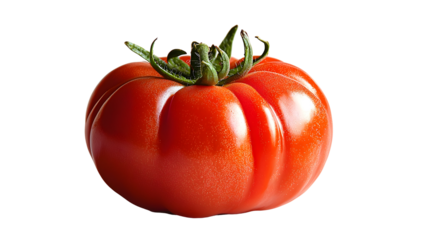 Vibrant Red Tomato in Minimalist Still Life