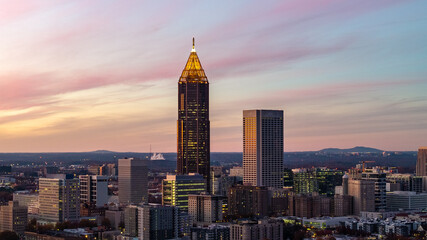 Obraz premium Atlanta Skyline at Sunset