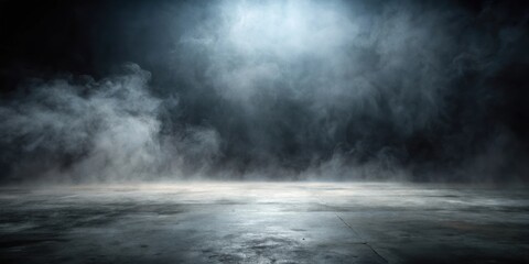 Dark background with fog and concrete floor , Dark, abstract, background, fog, mist, concrete, floor, texture, eerie