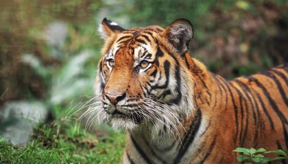 Fototapeta premium Sumatran Tigers: Majestic Predators in Indonesia's Rainforests
