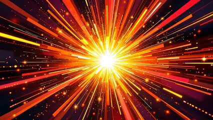 Abstract amazing lightning strike, anime background