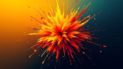 Obraz premium Abstract amazing lightning strike, anime background