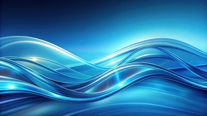Fototapeta premium Abstract blue wave background with flowing patterns and gradient shades, blue, wave, abstract, background, design, texture, water