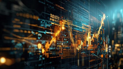 Analyzing startup growth trends digital workspace dynamic graph visualization urban environment close-up perspective growth metrics for enhanced seo impact